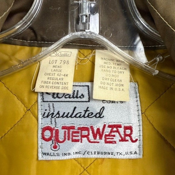 Vintage Walls Insulated Outerwear Jacket Nylon Quilted USA Made Mens L 42-44